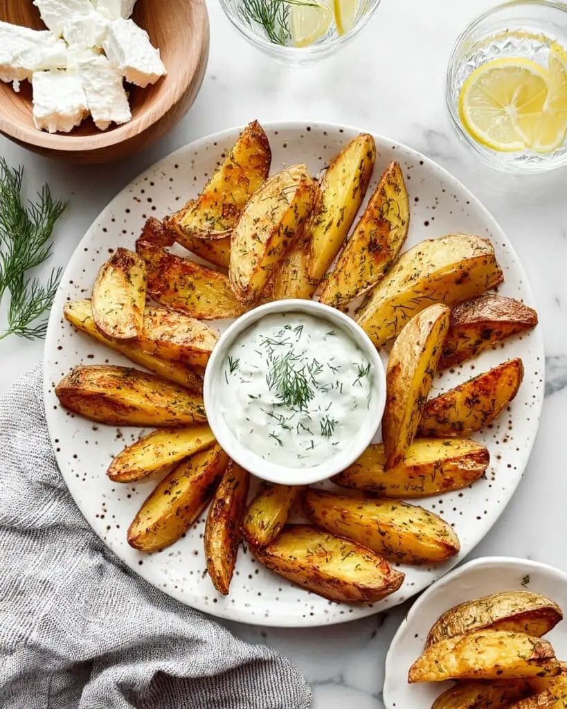 Roasted Greek Potato Wedges (Greek Fries) Recipe