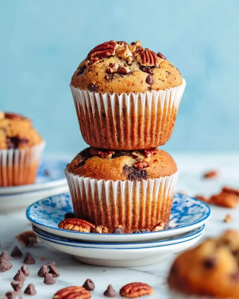 Banana Chocolate Pecan Vegan Gluten-Free Muffins Recipe