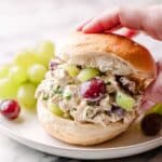Creamy Chicken Salad with Red Grapes and Pecans Recipe