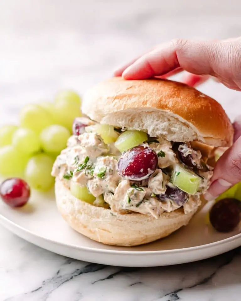 Creamy Chicken Salad with Red Grapes and Pecans Recipe