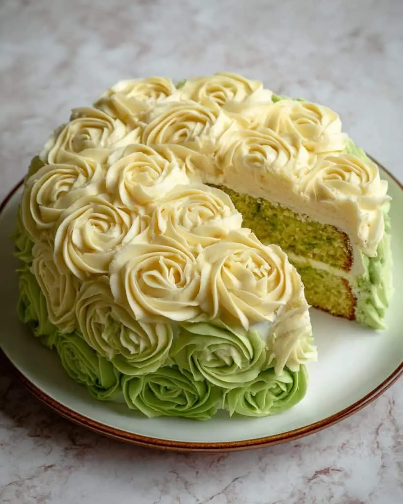 Vegan Pistachio Ombre Cake Recipe