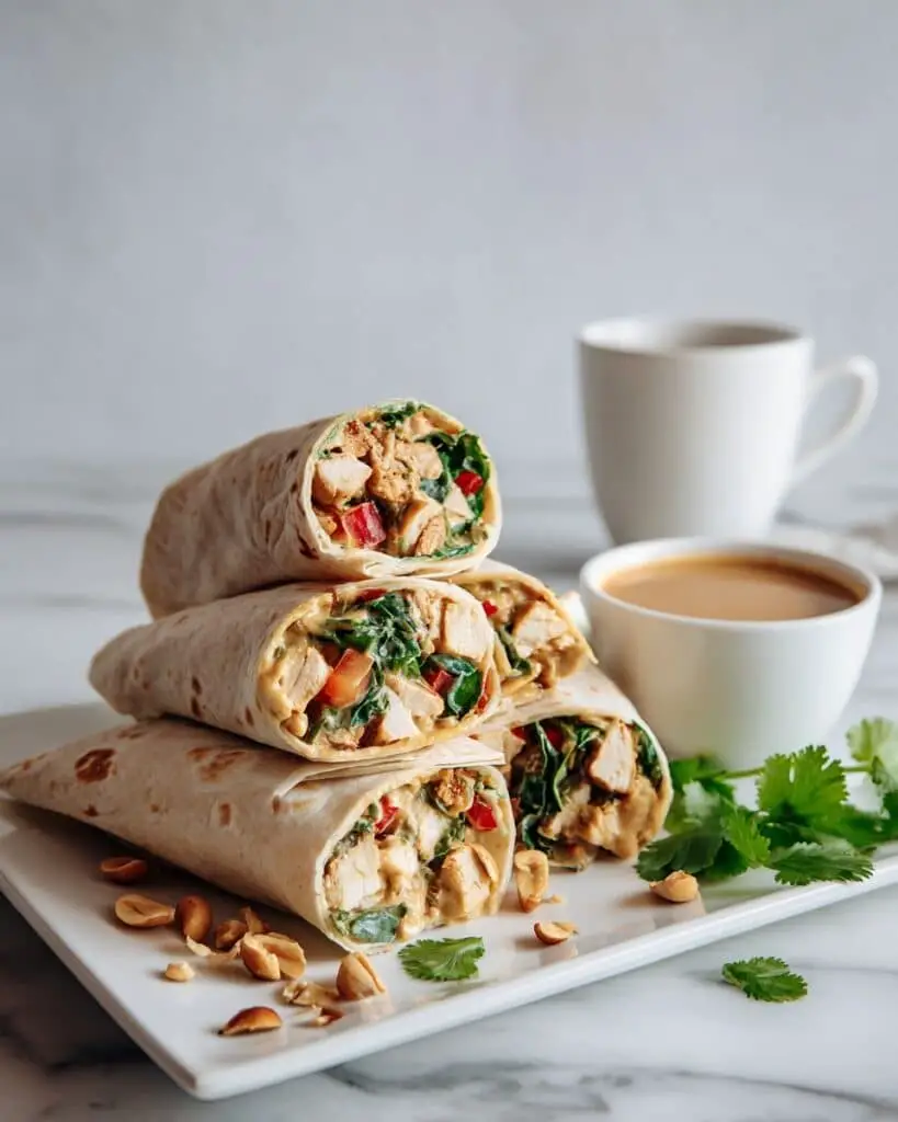 Crunchy Thai Chicken Salad Wraps Recipe
