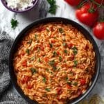 Manestra (Greek Orzo with Tomato Sauce) Recipe