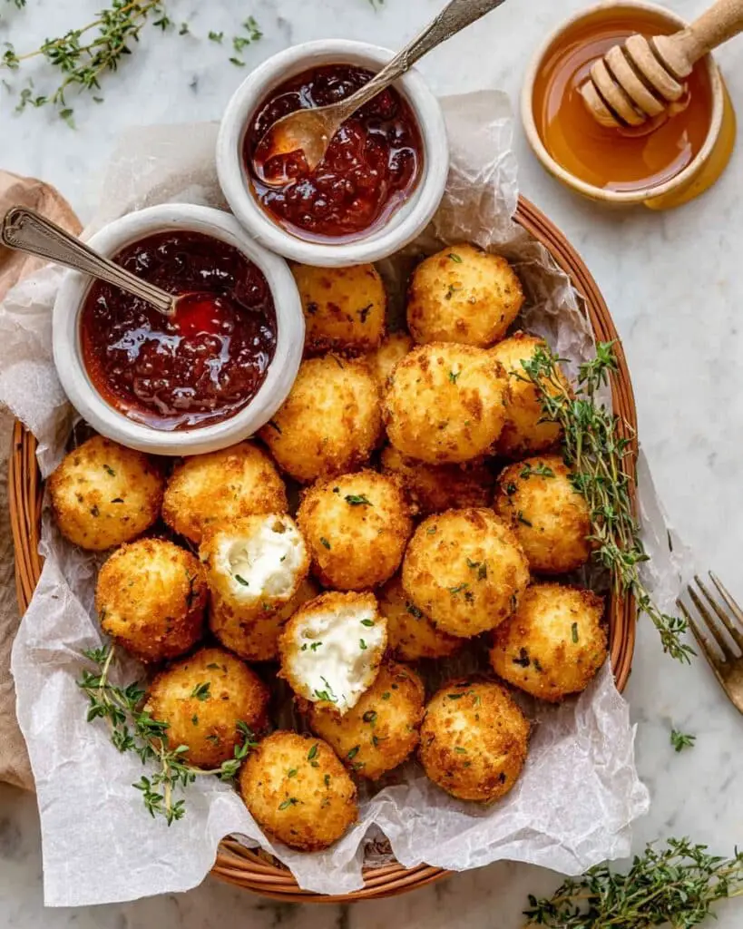 Crispy Fried Goat Cheese Balls (Air Fryer Option) Recipe