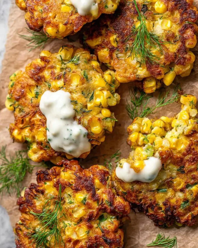 Corn and Zucchini Fritters with Herb Yogurt Sauce Recipe