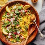 Curried Quinoa Salad with Tahini, Pomegranate, and Fresh Veggies Recipe
