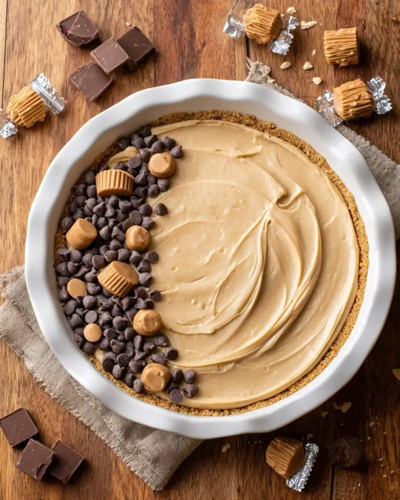 Easy Reese’s Peanut Butter Cup Pie Recipe (No-Bake) Recipe