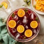 Christmas Punch with Pomegranate, Cranberry, and Orange Recipe