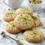 Pistachio Croissant Cookies with White Chocolate and Chopped Pistachios Recipe