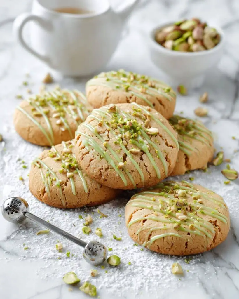 Pistachio Croissant Cookies with White Chocolate and Chopped Pistachios Recipe