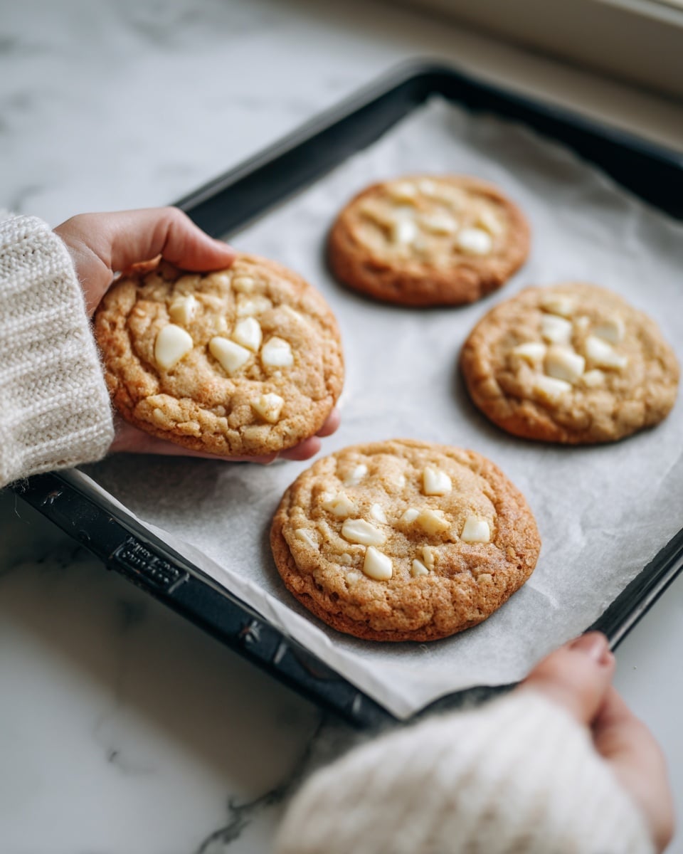 A flat baking tray lined with white parchment paper holds twelve dollops of thick, green batter arranged in four rows of three. At the top left corner of the tray, there is an open glass jar filled with the same green mixture, and at the top right sits a white spoon with a heart-shaped handle resting on the tray, holding one scoop of the green batter. The bottom right corner has a black jar lid labeled