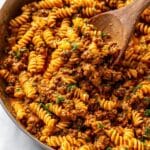 Ground Beef Pasta with Cheddar and Tomato Sauce Recipe