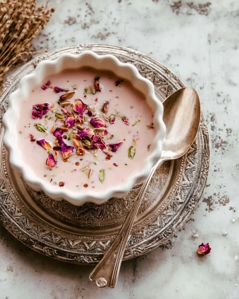 Vegan Rose Basundi Recipe