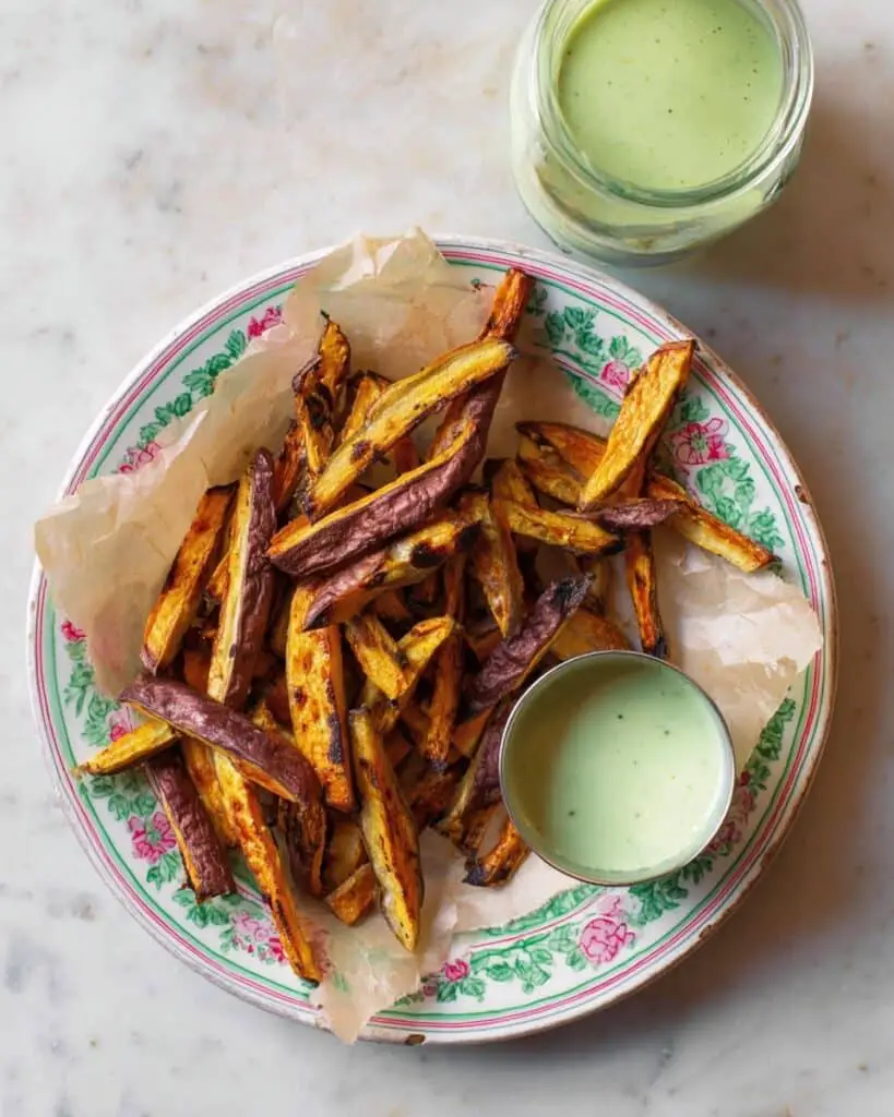 Oven Baked White Sweet Potato Fries Recipe