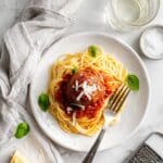 Spaghetti with Giant Meatballs Recipe