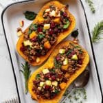Apple Sausage Stuffed Butternut Squash Recipe