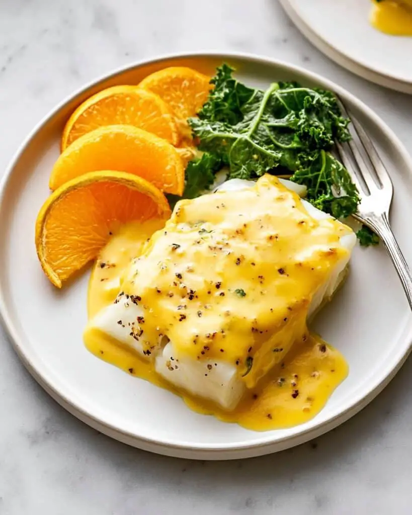 Baked Cod with Orange Beurre Blanc Recipe