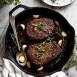 Pan Seared Ribeye Steak with Herb Butter Recipe