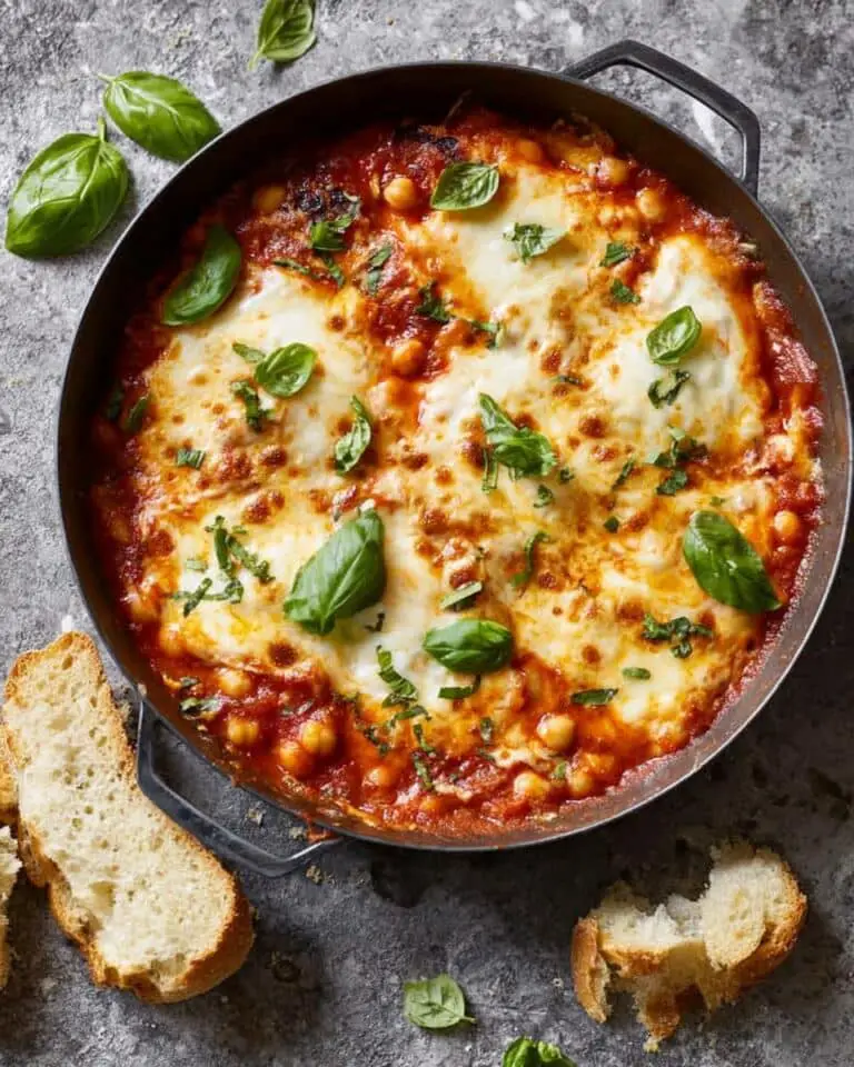 Skillet Cheesy Chickpeas Recipe