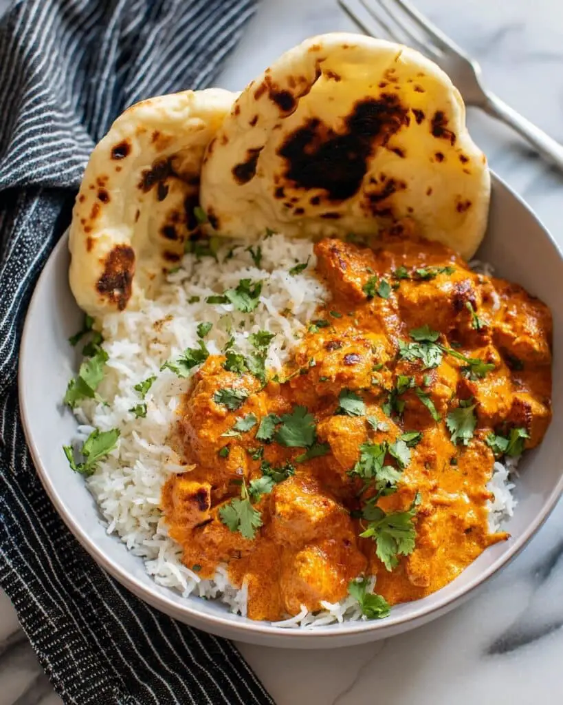 Creamy Butter Chicken with Rich Spices and Tomato Sauce Recipe