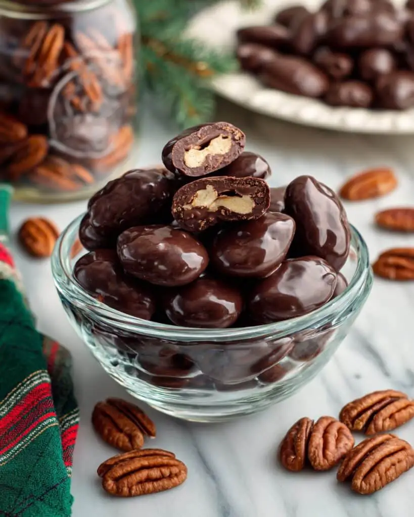 Easy Homemade Chocolate Covered Pecans Recipe