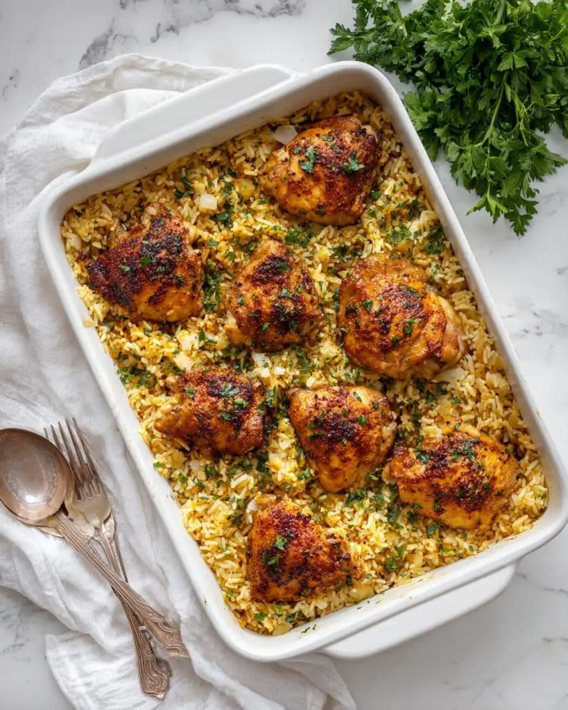 Oven Baked Chicken and Rice Recipe