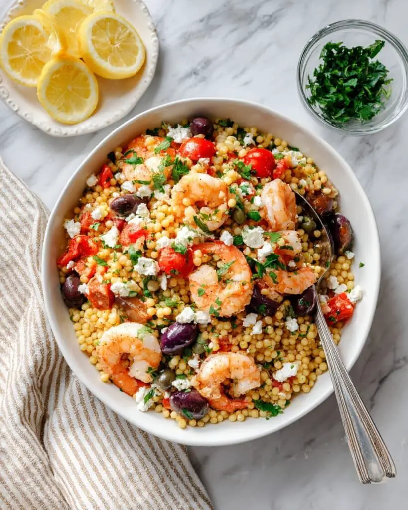 Mediterranean Couscous with Shrimp Recipe