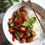 25 Minute Black Pepper Jalapeño Basil Chicken Stir Fry Recipe