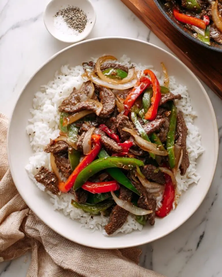 Pepper Steak Rice Bowl Recipe