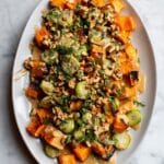 Roasted Butternut Squash and Leeks with Orange Tahini Sauce, Walnuts, and Za'atar Recipe