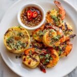 Grilled Garlic Butter Prawns with Cajun Spices and Cream Recipe