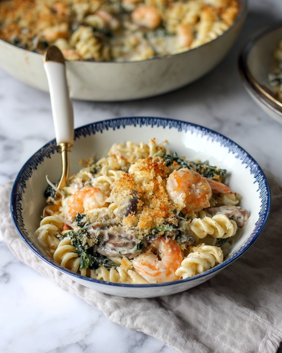 Creamy Seafood Pasta Bake Recipe