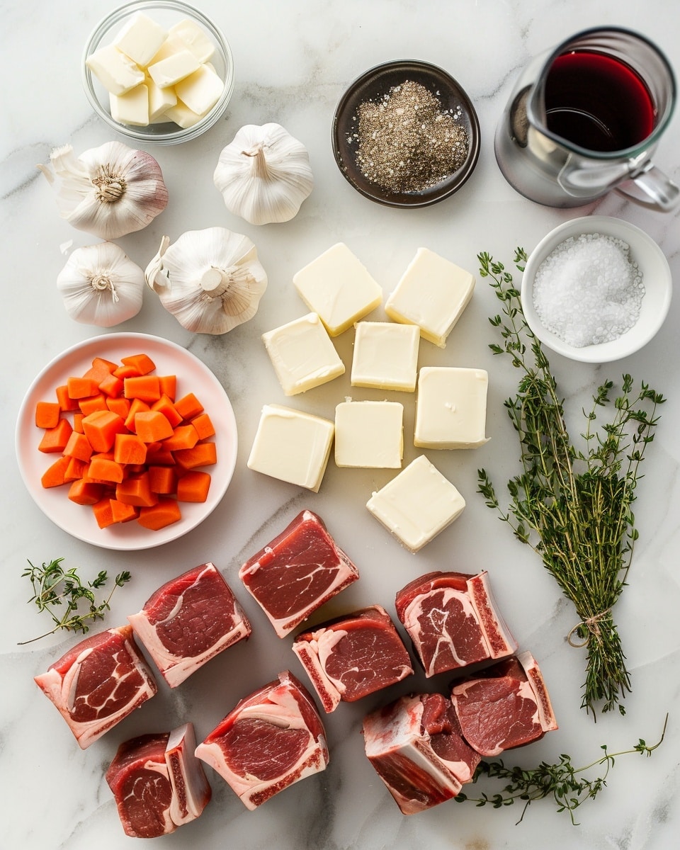 Six pieces of cooked meat with dark brown, crinkled crispy skin sit on a silver wire rack inside a metal tray. The meat pieces are thick and square-shaped, showing rough, browned textures on top with some light golden areas. The metal tray beneath has spots of oil and slight charring, contrasting with the smooth white marbled surface below. The whole scene is lit softly from above, highlighting the rich, deep colors and textures of the meat. photo taken with an iphone --ar 4:5 --v 7