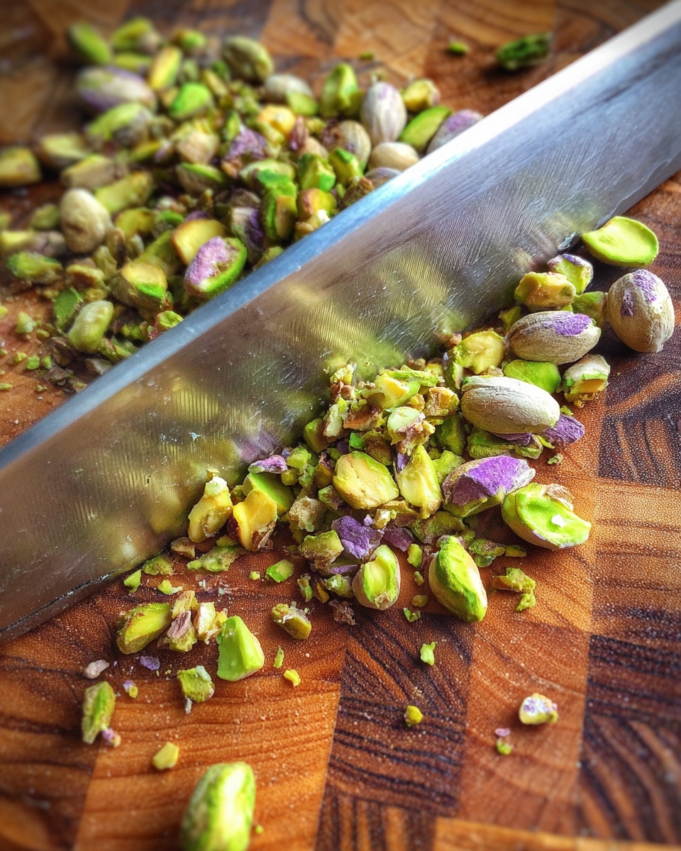 This image shows a white scalloped plate filled with around fifteen dark brown stuffed dates arranged close together. Each date is sliced open and filled with white creamy cheese, topped with light green chopped pistachios that add texture and contrast. A woman's hand is holding a wooden honey dipper, drizzling golden honey over the stuffed dates, making the honey slightly shine on the dates and the plate. In the background, there is a wooden bowl filled with more pistachios on a white marbled surface. The lighting is warm, highlighting the glossy texture of the dates and the creamy filling photo taken with an iphone --ar 4:5 --v 7