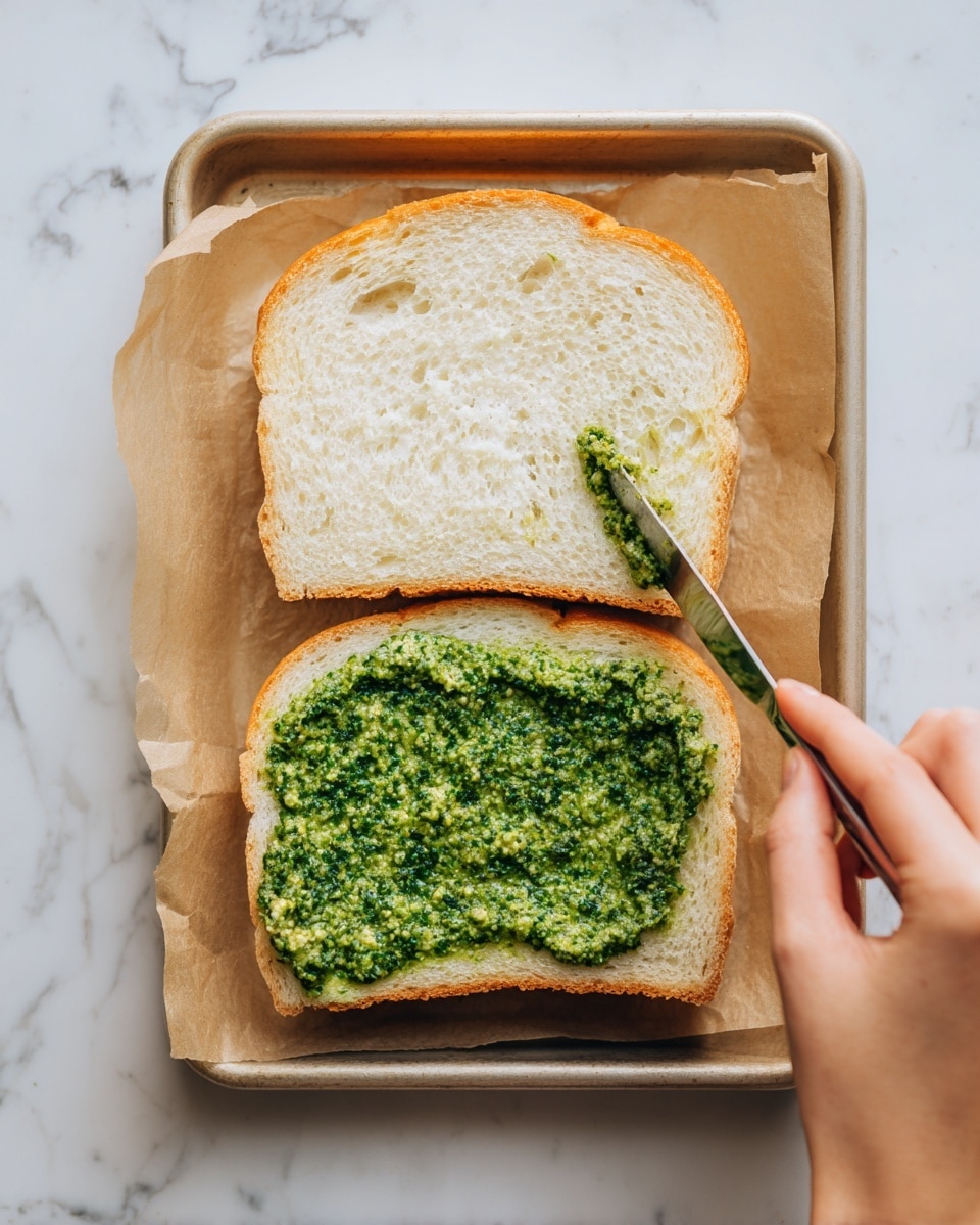 Sourdough Pesto Garlic Bread Recipe - Recipe Image