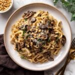 Caramelized Leek and Mushroom Gruyère Pasta Recipe