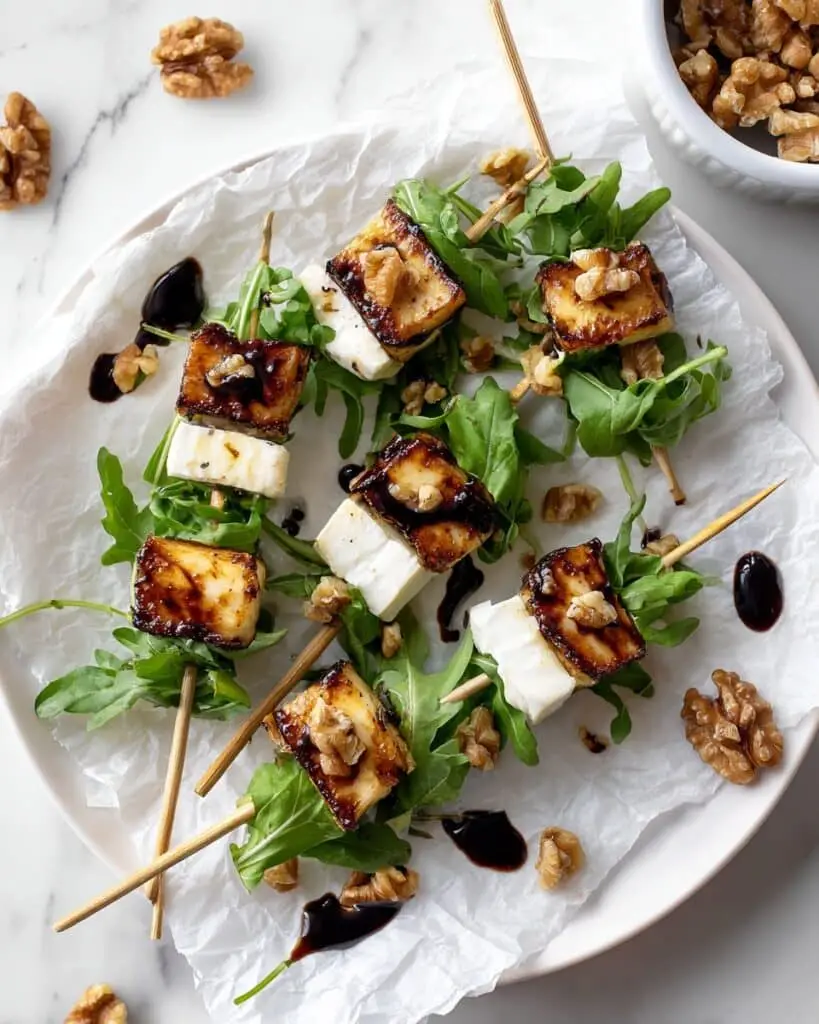 Pear & Brie Cheese Salad Skewers Recipe