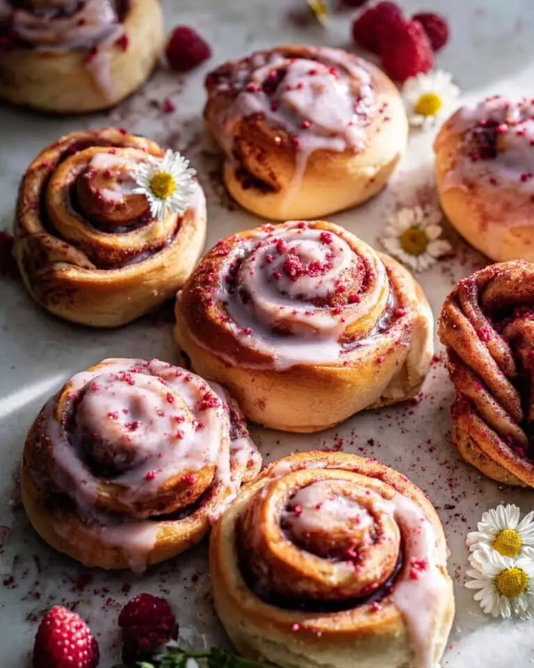 Iced Raspberry Honey Sweet Rolls Recipe
