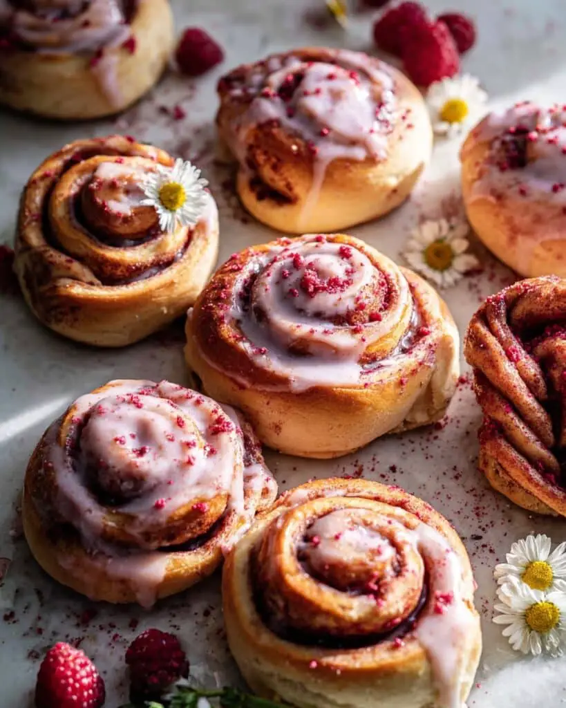 Iced Raspberry Honey Sweet Rolls Recipe