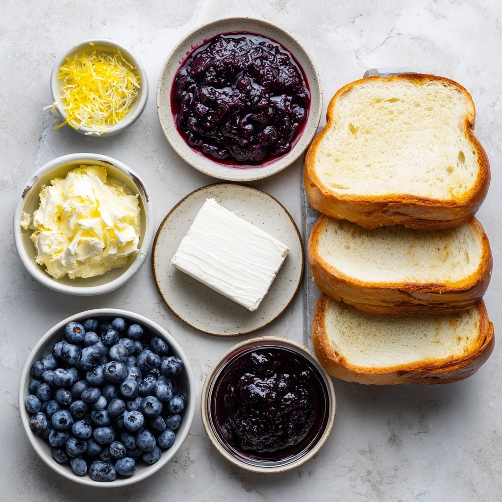 A white bowl with a wavy edge contains a thick, creamy pale purple mixture with whole blueberries mixed in, creating dark blue spots throughout. A gold spoon with a blue patterned handle is partially submerged on the right side, slightly stirring the creamy texture. To the upper right of the bowl, a clear container holds many fresh blueberries. The bowl and container sit on a white marbled textured surface. Photo taken with an iphone --ar 4:5 --v 7