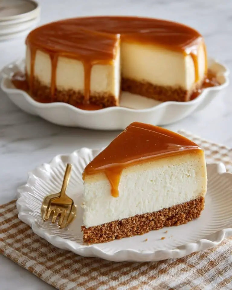 Salted Caramel Cheesecake with Biscoff Crust Recipe