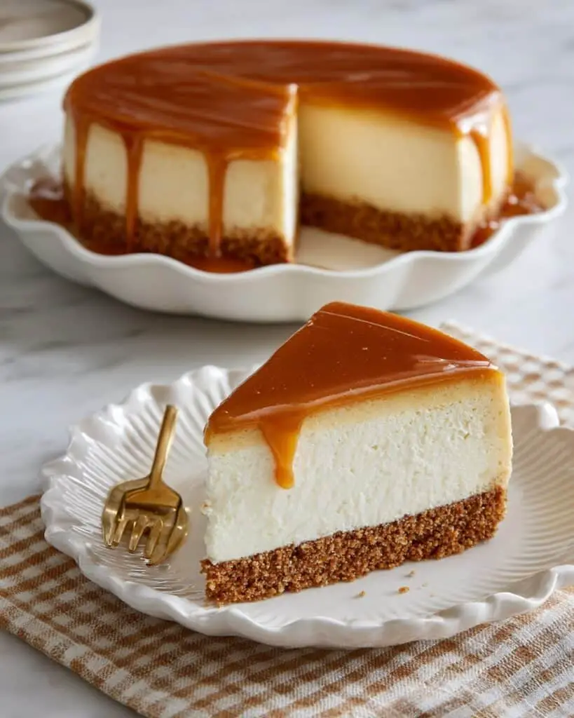 Salted Caramel Cheesecake with Biscoff Crust Recipe
