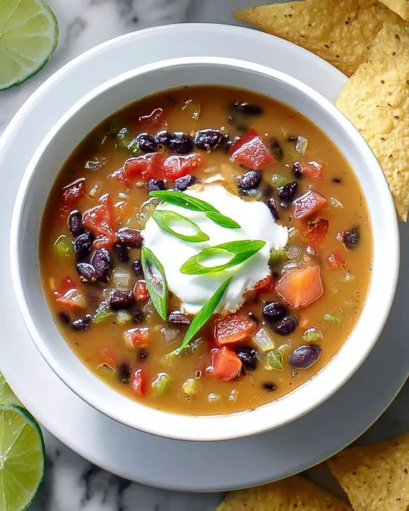 Creamy Spicy Black Bean Soup Recipe