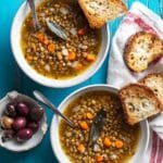 Greek Lentil Soup (Fakes) Recipe