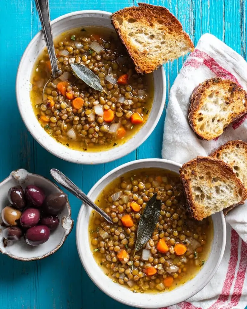 Greek Lentil Soup (Fakes) Recipe