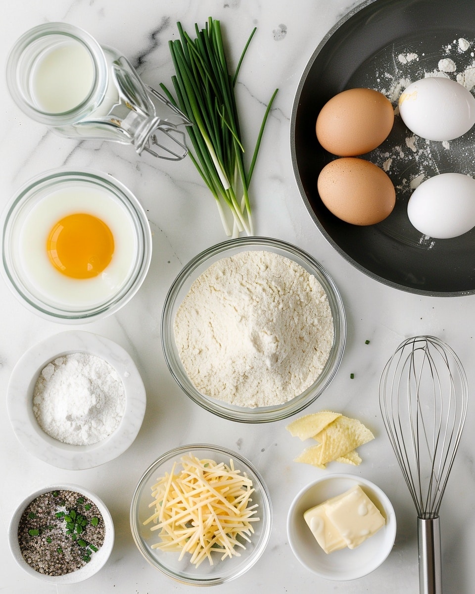 A top view of a round crepe with little green specks on its surface, laying flat on a wooden board. On the lower half of the crepe, there is a generous layer of soft, bright yellow scrambled eggs spread loosely, showing their fluffy texture. The crepe itself is pale with lightly browned spots, and the wooden board beneath has a warm tone with natural grain patterns. photo taken with an iphone --ar 4:5 --v 7