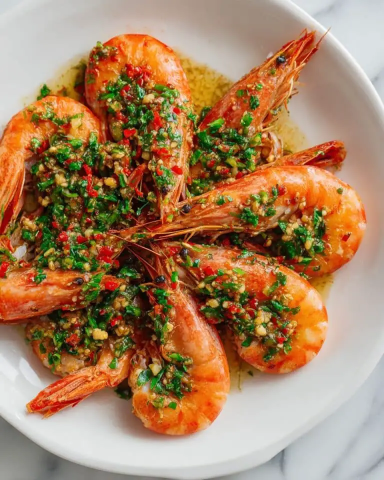 Grilled Prawns with Garlic, Parsley, Chilli, and Caramelized Lemons Recipe