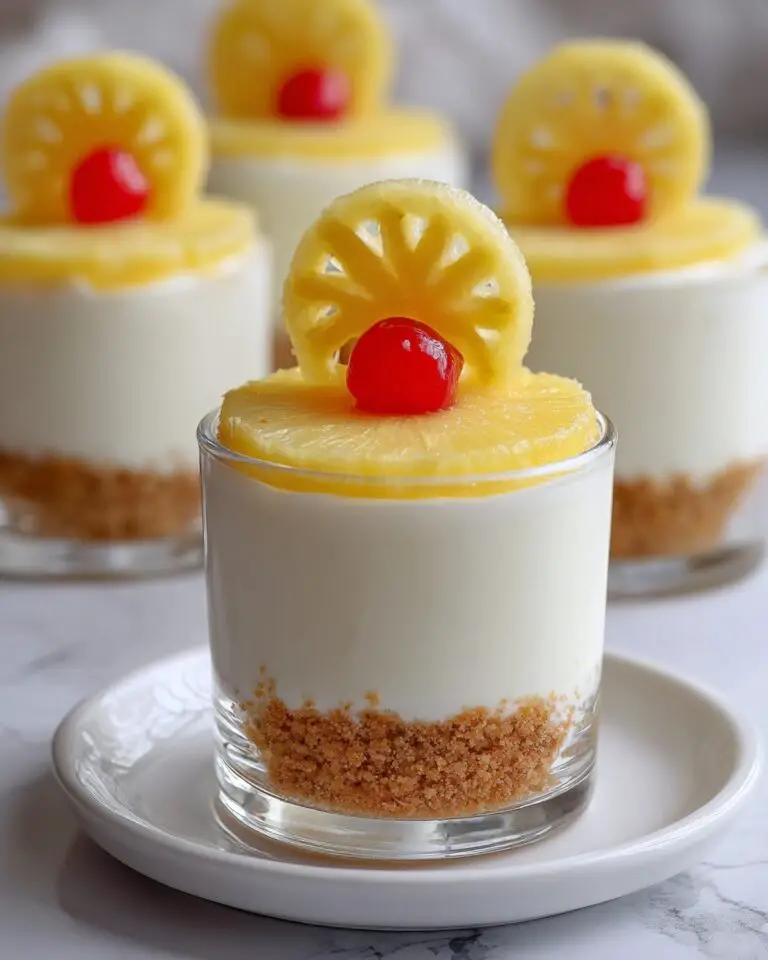 No Bake Pineapple Cheesecakes Recipe