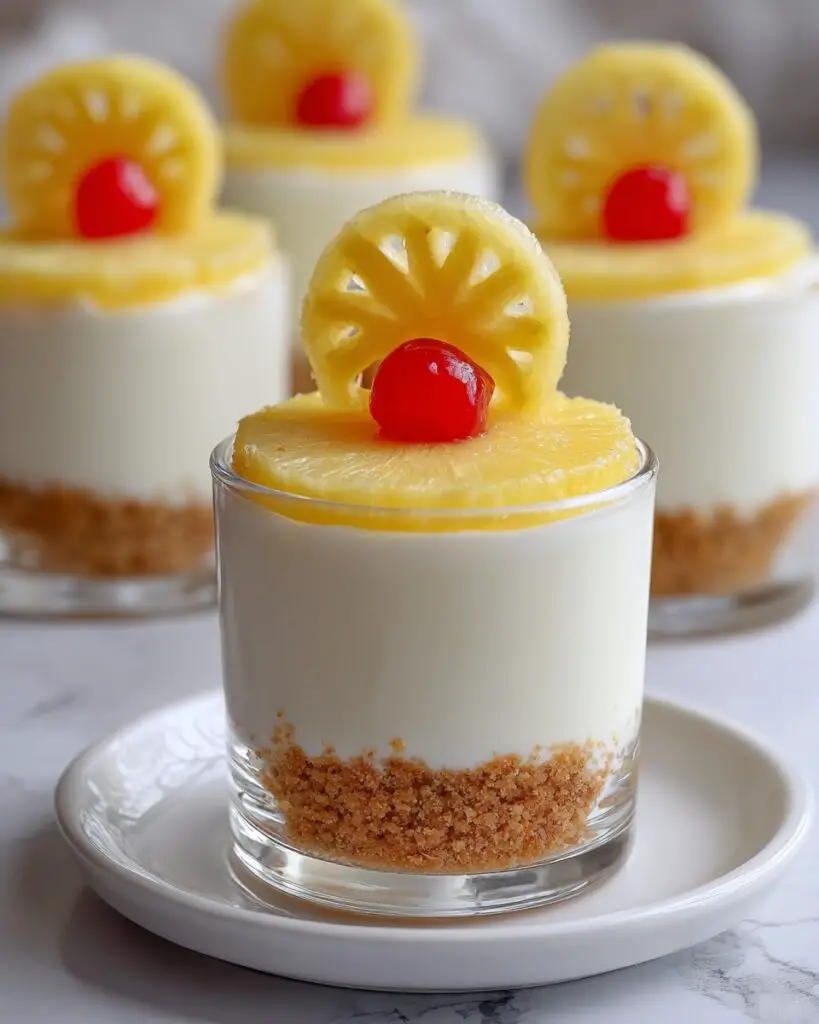 No Bake Pineapple Cheesecakes Recipe