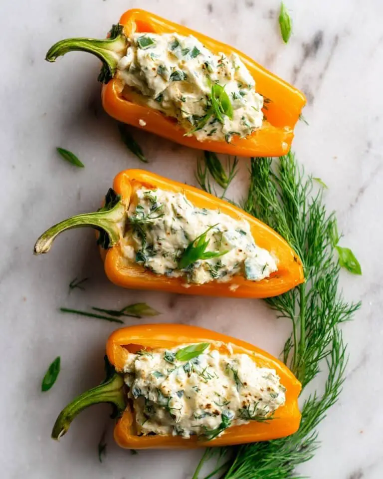 Mini Carrot Peppers Stuffed with Herb Cream Cheese Recipe